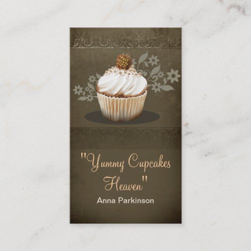 vintage cupcakes business card