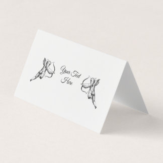 Vintage Cupid and Arrow Love Cherub Angel Business Card