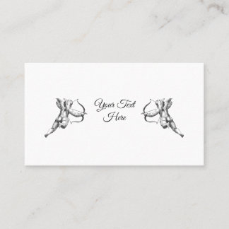 Vintage Cupid and Arrow Love Cherub Angel Business Card