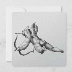 Vintage Cupid and Arrow Love Cherub Angel Invitation