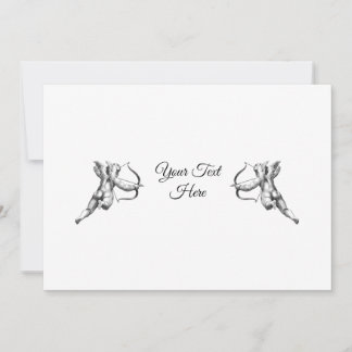 Vintage Cupid and Arrow Love Cherub Angel Invitation