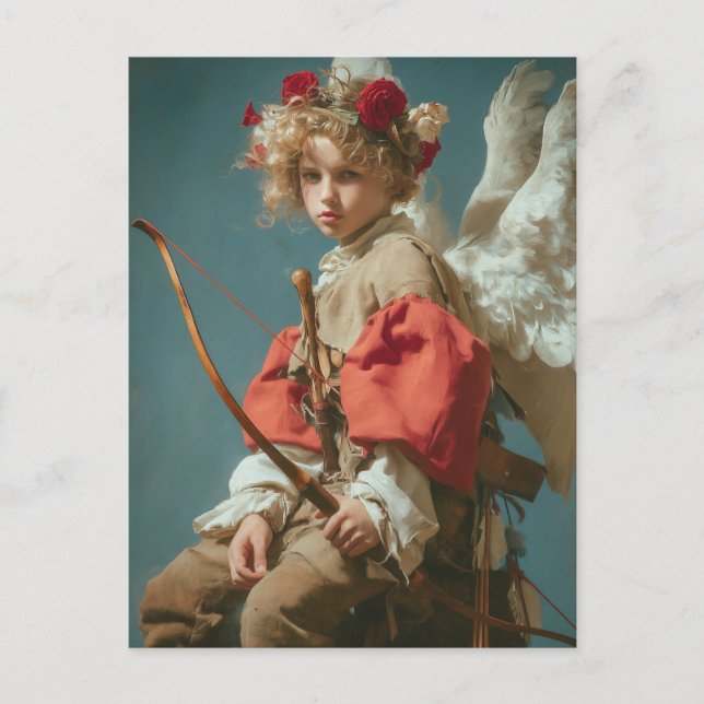 Vintage Cupid Angel  Postcard (Front)