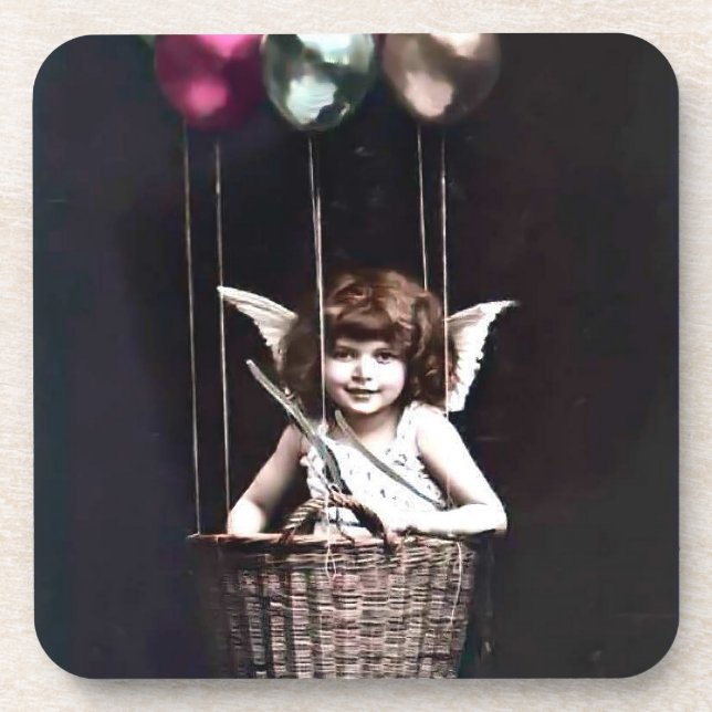Vintage Cupid Beverage Coaster (Front)