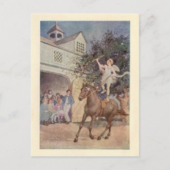 Vintage Cupid Child Angel & Horse W/bow And Arrow Postcard by gilmoregirlz at Zazzle