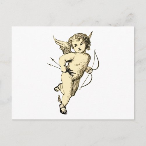 Vintage Cupid Illustration Postcard