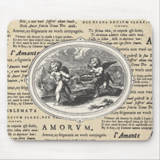 Vintage Cupid in Love Romantic Wedding Engagement Mouse Pad
