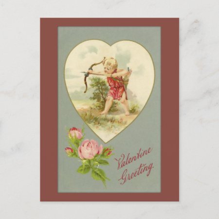 Vintage Cupid Valentine Postcard