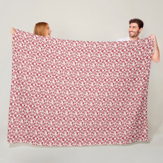 Vintage Cupid Wallpaper Fleece Blanket