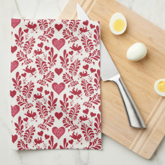 Vintage Cupid Wallpaper Kitchen Towel