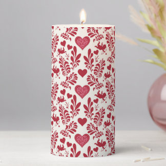 Vintage Cupid Wallpaper Pillar Candle