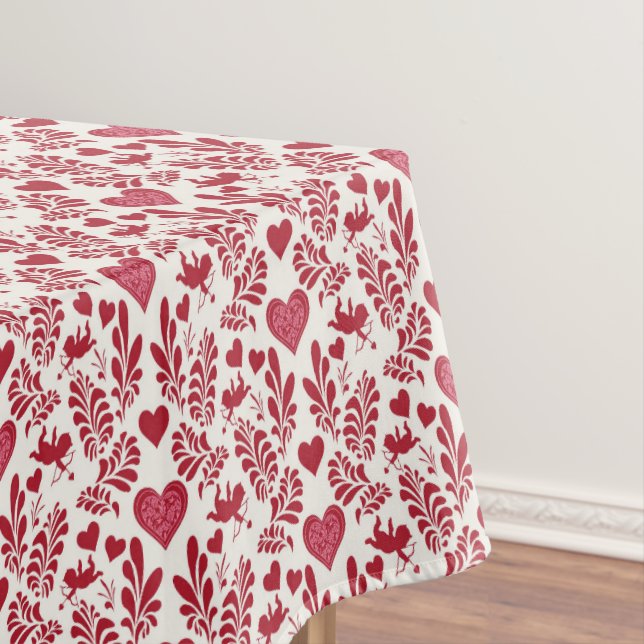 Vintage Cupid Wallpaper Tablecloth (In Situ)