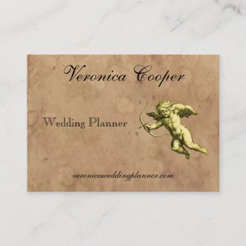Vintage Cupid Wedding Planner Business Card Template