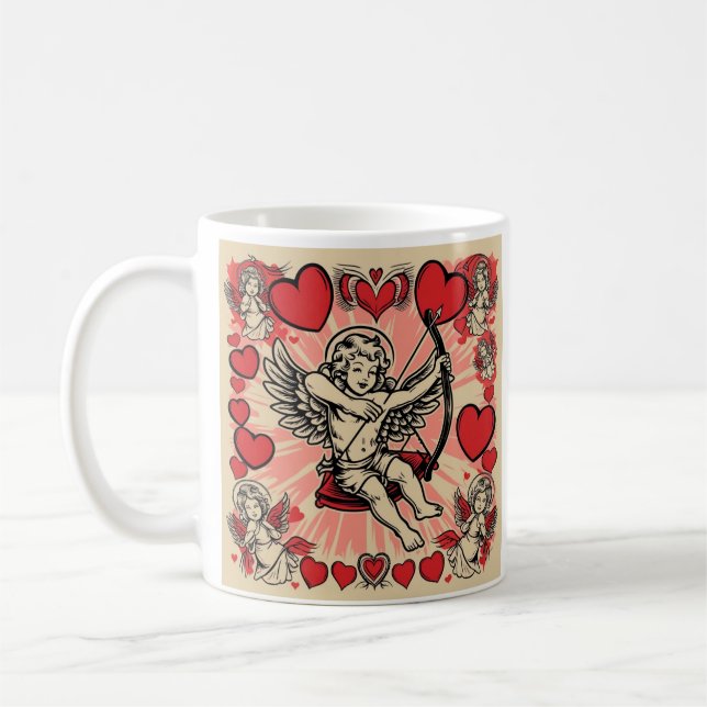 Vintage cupide  love coffee mug (Left)