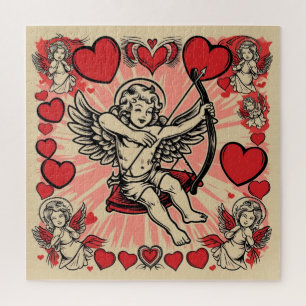 Vintage cupide  love jigsaw puzzle