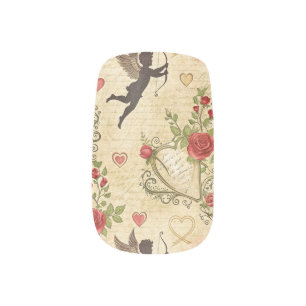 Vintage Cupid's Romantic Pattern (7) Minx Nail Art