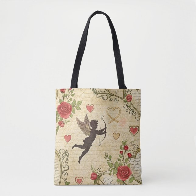 Vintage Cupid's Romantic Pattern (7) Tote Bag (Front)