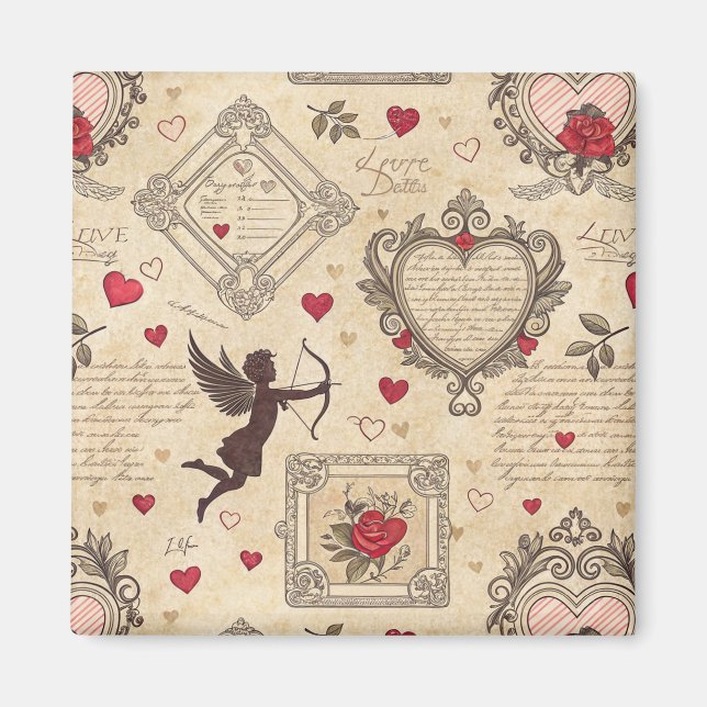 Vintage Cupid's Romantic Pattern (8) Magnet (Front)