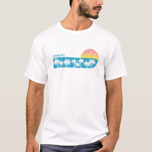Vintage Curacao Beach Palm Trees Retro 70S Boys Gi T-Shirt