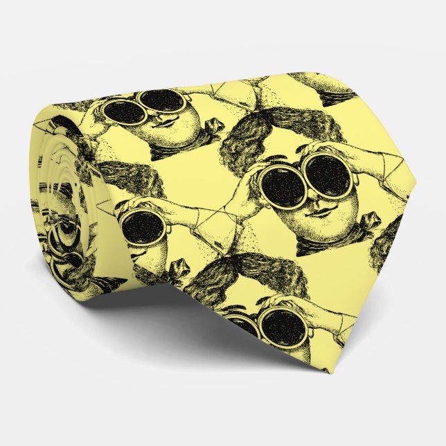 Vintage Curiosity Binoculars Tie (Rolled)