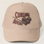 Vintage Curling Rocks Trucker Hat at Zazzle