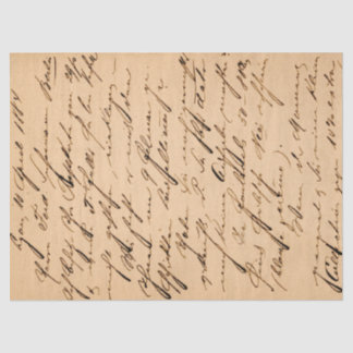 Vintage Cursive Grunge Rustic Decoupage Tissue Paper