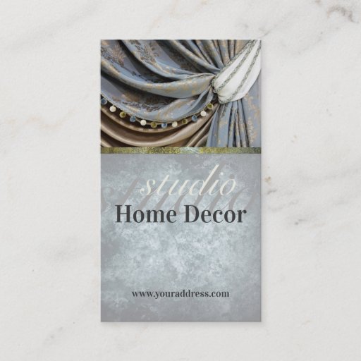 Customizable Vintage Curtain Salon Classic Business Card