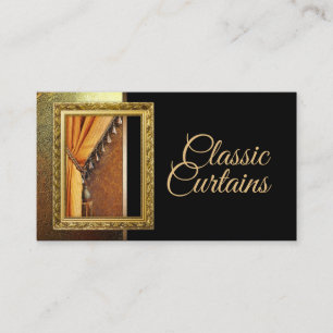 Vintage Curtain Treatment Classic Business Card