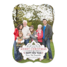 Vintage Curvy Shape Photo Card