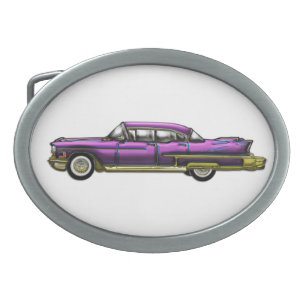Vintage Custom 1958 Cadillac Fleetwood Sixty Oval Belt Buckle