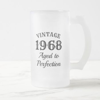 Vintage Custom Beer Mug Gift For Men's Birthday by logotees at Zazzle