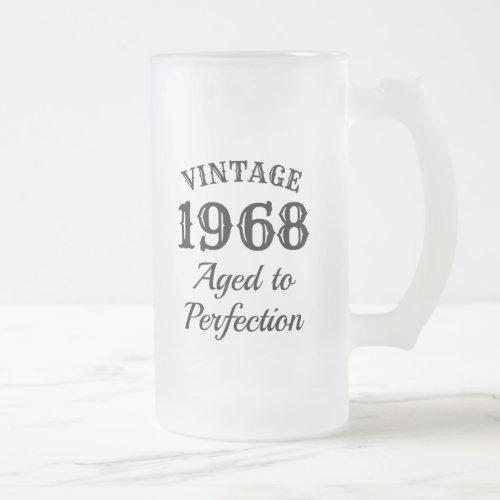 Vintage custom beer mug gift for mens Birthday