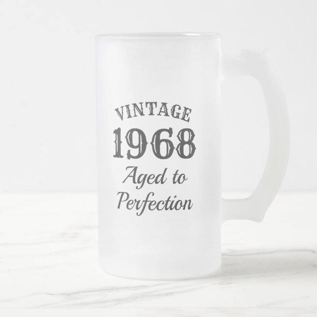 Vintage custom beer mug gift for men's Birthday (Right)