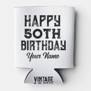 Vintage Custom Birthday Gift Mug Can Cooler
