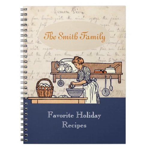 Vintage Custom Family Holiday Recipe Notebook III