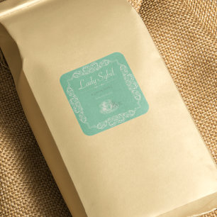 Vintage custom green tea label