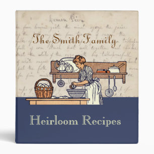 Vintage Custom Heirloom Family Recipe Binder