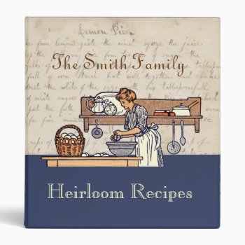 Vintage Custom Heirloom Family Recipe Binder by lkranieri at Zazzle