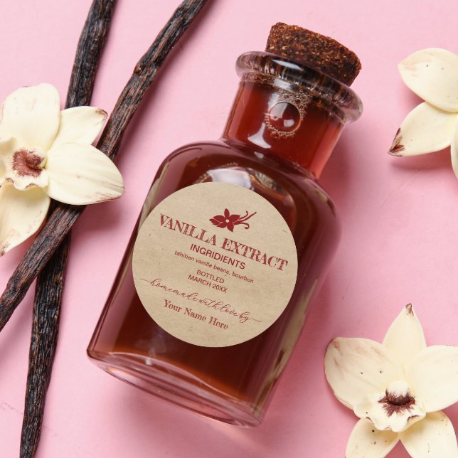 Vintage Custom Homemade Vanilla Extract Label (Creator Uploaded)