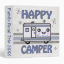 Vintage Custom Kawaii Happy Camper Binder