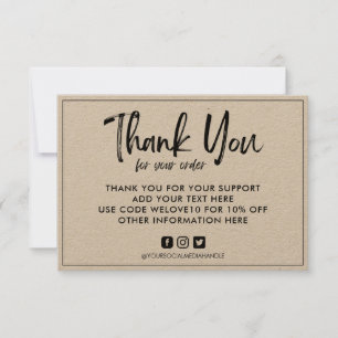 Vintage Custom Kraft Media Insert