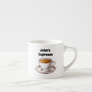 Vintage Custom Name Cute Small Espresso Espresso Cup