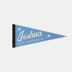 Vintage Custom Name Kids Wall Decoration   Pennant Flag