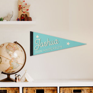 Vintage Custom Name Kids Wall Decoration Pennant Flag