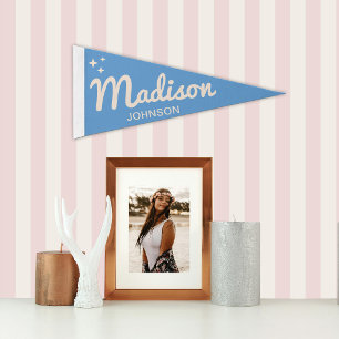 Vintage Custom Name Kids Wall Decoration Pennant Flag