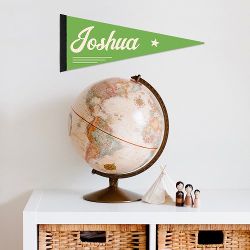 Vintage Custom Name Kids Wall Decoration   Pennant Flag