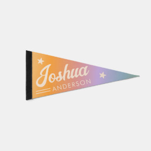 Vintage Custom Name Kids Wall Decoration   Pennant Flag