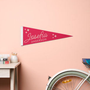 Vintage Custom Name Kids Wall Decoration   Pennant Flag