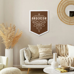 Vintage Custom Name Western Wall Decoration Pennant