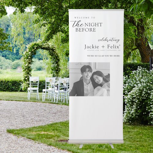 Vintage Custom Photo Rehearsal Dinner Welcome Retractable Banner