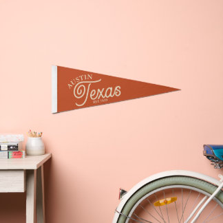 Vintage Custom Text Pennant Flag, Personalized Wal Flag